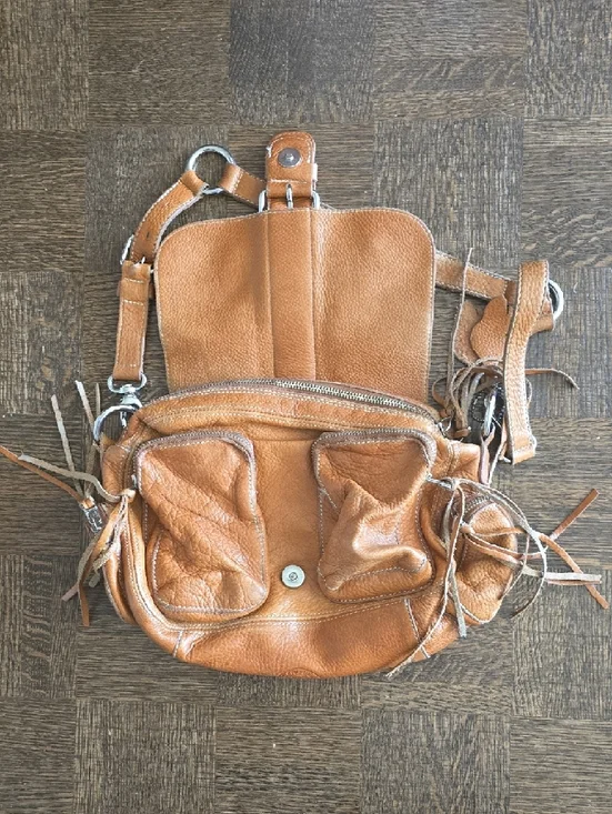 Vintage Roots Tan Leather Fringe Shoulder Bag - Picture 2 of 8